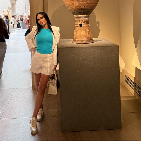 Zara white classic blazer and shorts set - Picture 2 of 8